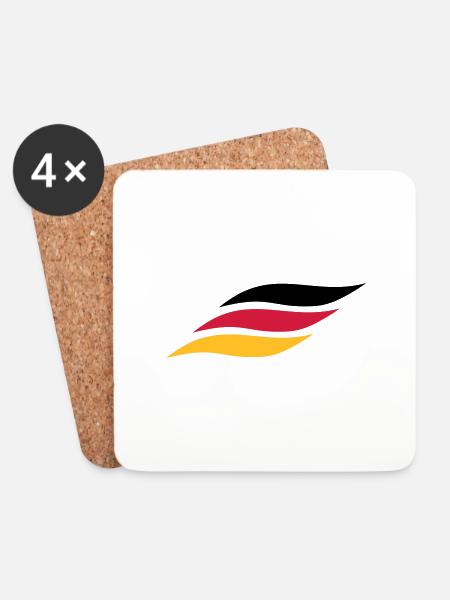 Deutsche Welle German Wave - Untersetzer (4er-Set) - Weiß
