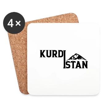 Kurdistan - Untersetzer (4er-Set) - Weiß - Vorne