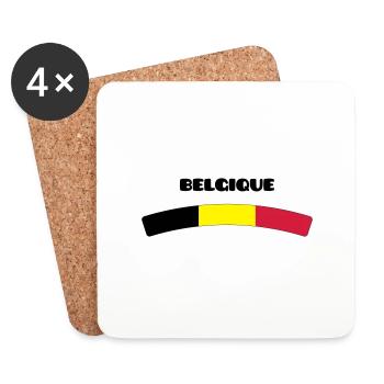 Belgien - Untersetzer (4er-Set) - Weiß - Vorne
