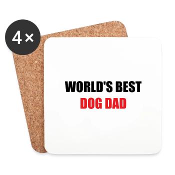 Dog Dad's novelty design - Coasters (set of 4) - white - Front