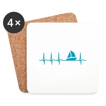 Sailing - Untersetzer (4er-Set) - Weiß - Vorne