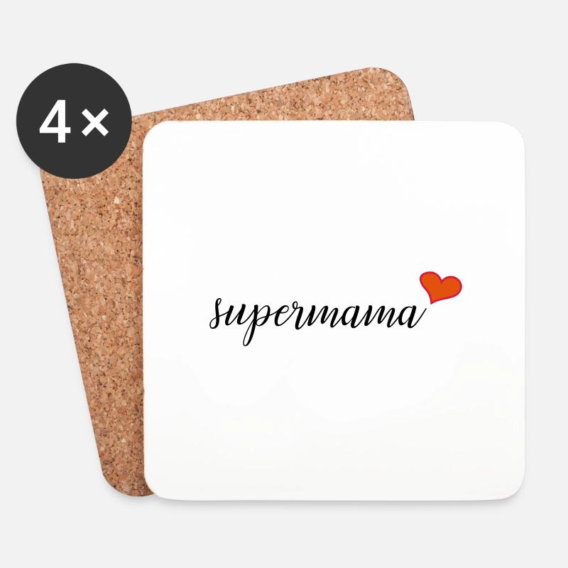 Super mom - Coasters (set of 4) - white