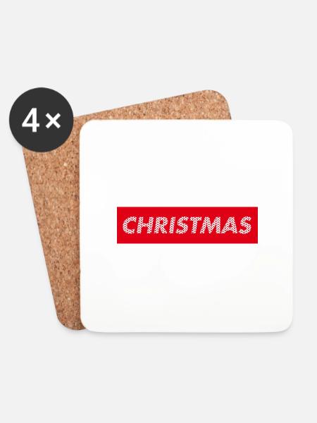 Christmas | Ugly Christmas - Untersetzer (4er-Set) - Weiß