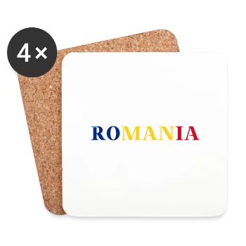 Romania Romania Gift Idea Romanian Flag - Coasters (set of 4) - white - Front