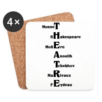theatre - Dessous de verre (lot de 4) - blanc - Devant