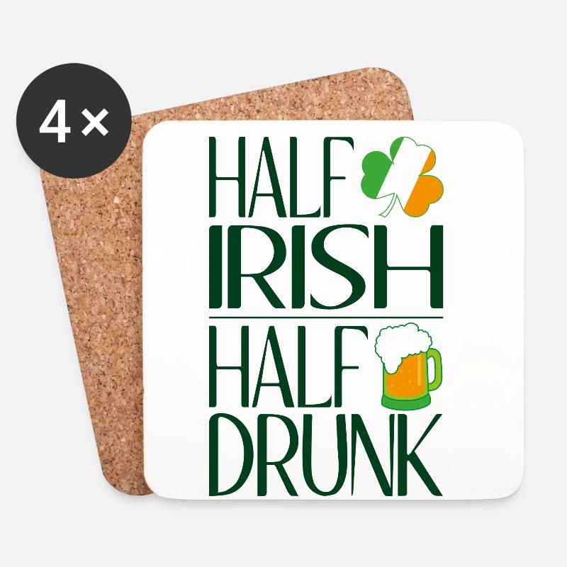 Half Irish half drunk - Coasters (set of 4) - white