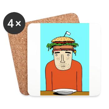Burgerman - Untersetzer (4er-Set) - Weiß - Vorne