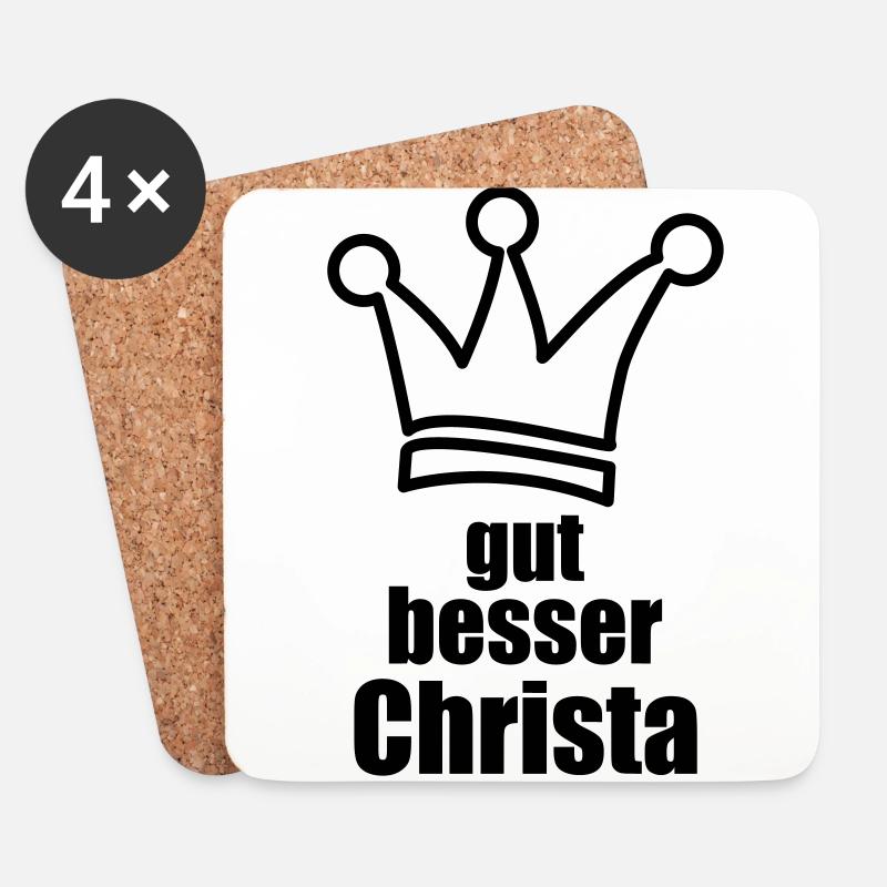 Christa - Untersetzer (4er-Set) - Weiß