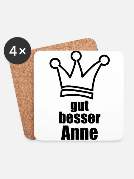 Anne - Untersetzer (4er-Set) - Weiß