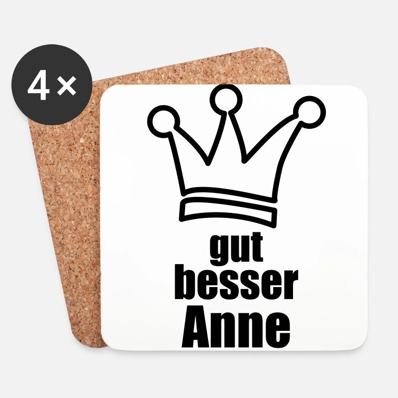 Anne - Untersetzer (4er-Set) - Weiß
