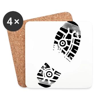 shoeprint - Dessous de verre (lot de 4) - blanc - Devant