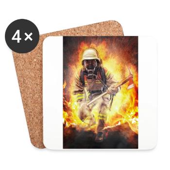 Fireworker **Limited Edition** - Untersetzer (4er-Set) - Weiß - Vorne