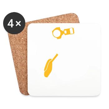 Photographer - Coasters (set of 4) - white - Front