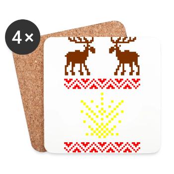 Winter VI - Coasters (set of 4) - white - Front