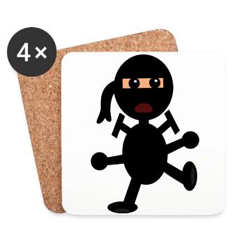 karate martial arts thai boxing ninja kickboxing6 - Untersetzer (4er-Set) - Weiß - Vorne