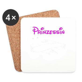 Gleichzeitig Prinzessin und Elektrikerin - Untersetzer (4er-Set) - Weiß - Vorne