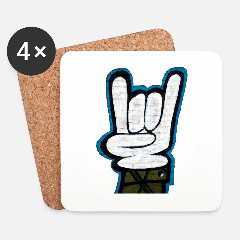 graffiti - Coasters (set of 4) - white