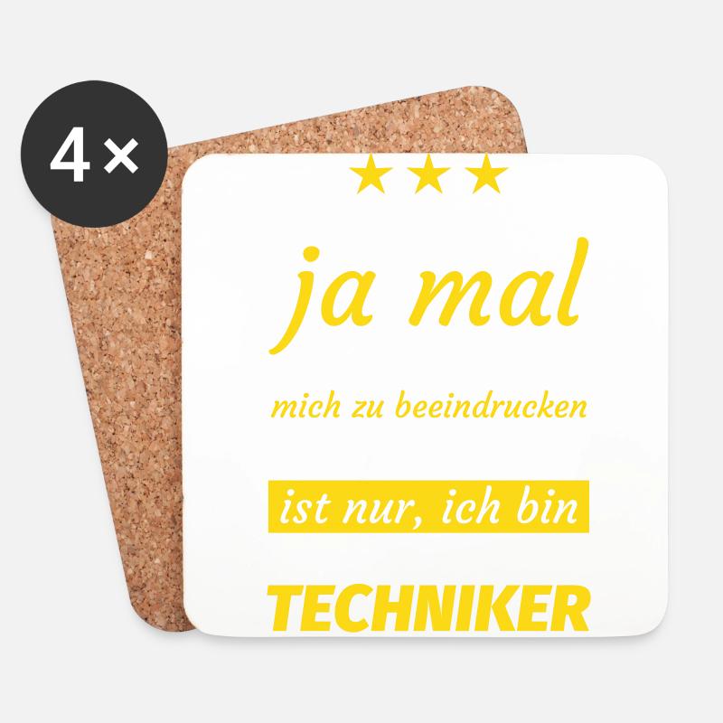 Veranstaltungstechniker - Untersetzer (4er-Set) - Weiß
