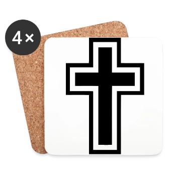 christian_cross - Coasters (set of 4) - white - Front
