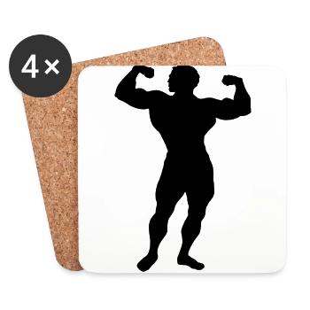 strong man - Untersetzer (4er-Set) - Weiß - Vorne