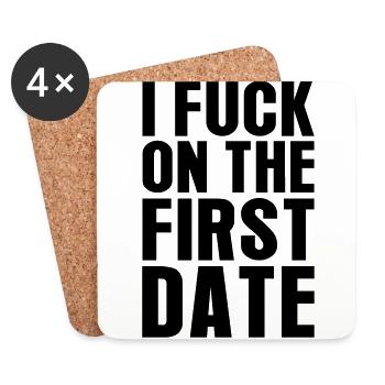 I Fuck On The First Date - Untersetzer (4er-Set) - Weiß - Vorne