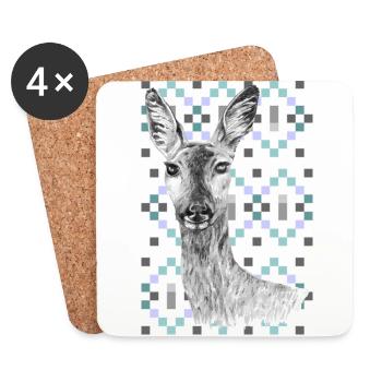 Roe - Coasters (set of 4) - white - Front