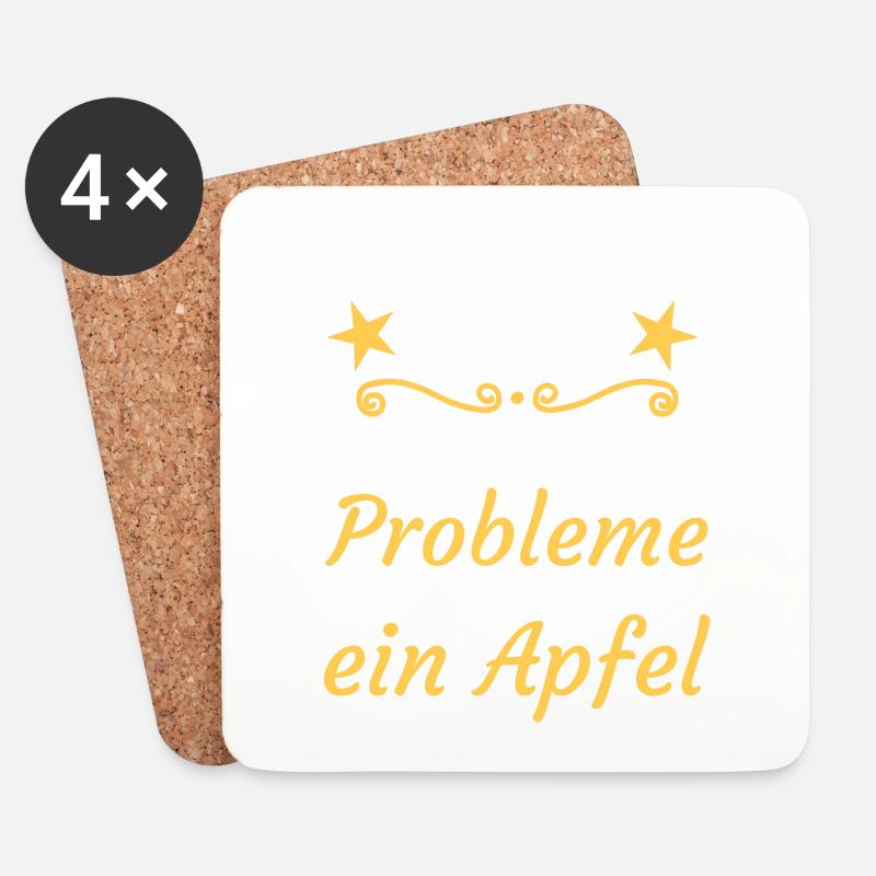 Schokolade lustig - Untersetzer (4er-Set) - Weiß