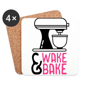 Wake and Bake - Coasters (set of 4) - white - Front