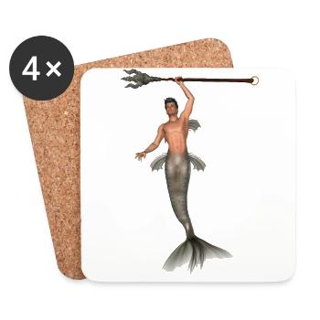 Poseidon - Untersetzer (4er-Set) - Weiß - Vorne