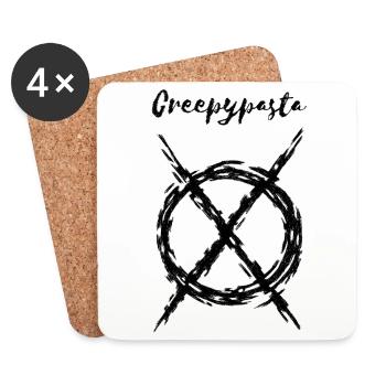 CREEPYPASTA - Untersetzer (4er-Set) - Weiß - Vorne