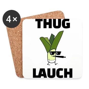 Thug Lauch Lauchlifestyle Fitness - Untersetzer (4er-Set) - Weiß - Vorne