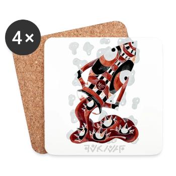 Aquarius Négutif - Coasters (set of 4) - white - Front