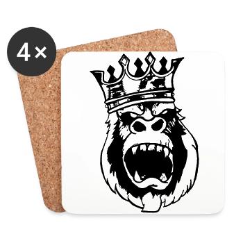 König des Dschungels - Untersetzer (4er-Set) - Weiß - Vorne