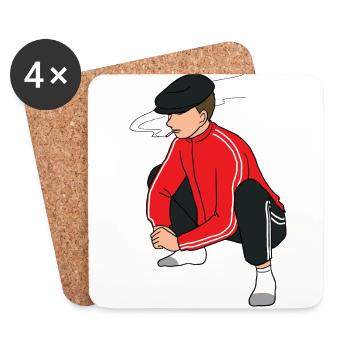 Gopnik PNG - Untersetzer (4er-Set) - Weiß - Vorne