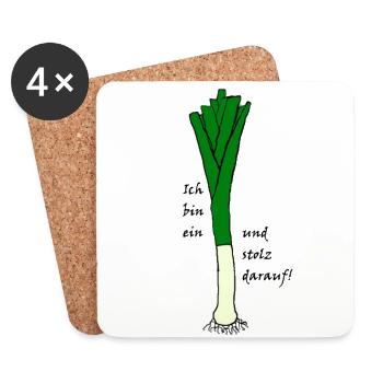 leek - Coasters (set of 4) - white - Front