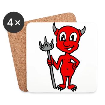 Little Devil - Untersetzer (4er-Set) - Weiß - Vorne