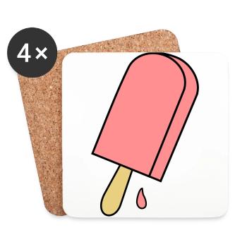 Eis - Untersetzer (4er-Set) - Weiß - Vorne