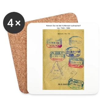 GDR stamp - Coasters (set of 4) - white - Front