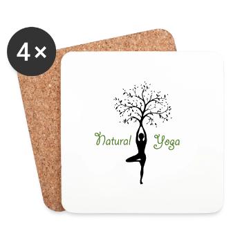 Natural Yoga - Coasters (set of 4) - white - Front