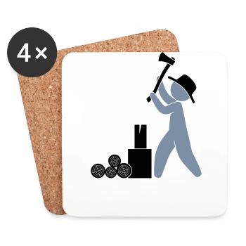 Lumberjack Ranger axe - Coasters (set of 4) - white - Front