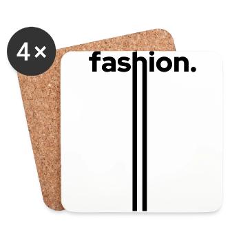 rayures de mode tendance à pois - Dessous de verre (lot de 4) - blanc - Devant
