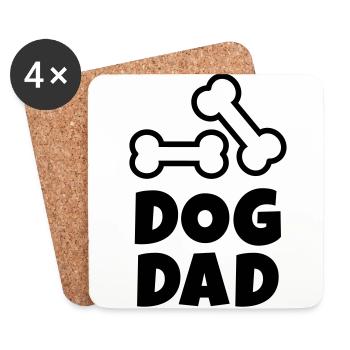 Dog Dad - Untersetzer (4er-Set) - Weiß - Vorne