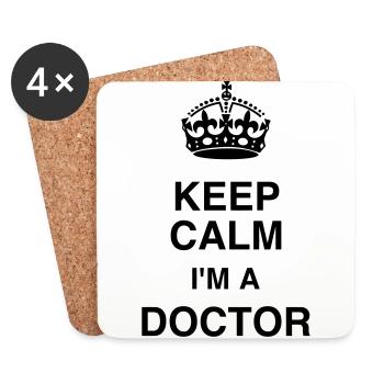 Doctor Arzt Médecin Docteur Medecine Life - Coasters (set of 4) - white - Front