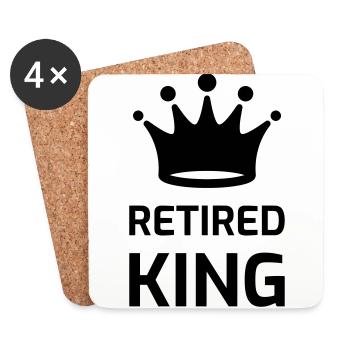 Retirement Retired Ruhestand Retraite Retraitée - Coasters (set of 4) - white - Front
