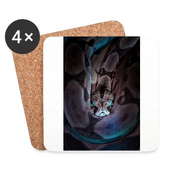 Le serpent - Dessous de verre (lot de 4) - blanc - Devant