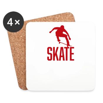 Skate - Coasters (set of 4) - white - Front