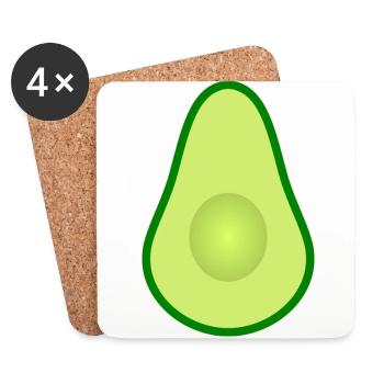 Avocado without a core design to personalize - Coasters (set of 4) - white - Front