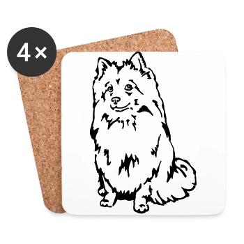 Spitz Mittelspitz - Untersetzer (4er-Set) - Weiß - Vorne