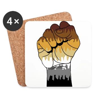 Bear Fist - Coasters (set of 4) - white - Front