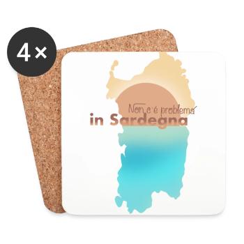 Non C’è Problema in Sardegna - Untersetzer (4er-Set) - Weiß - Vorne
